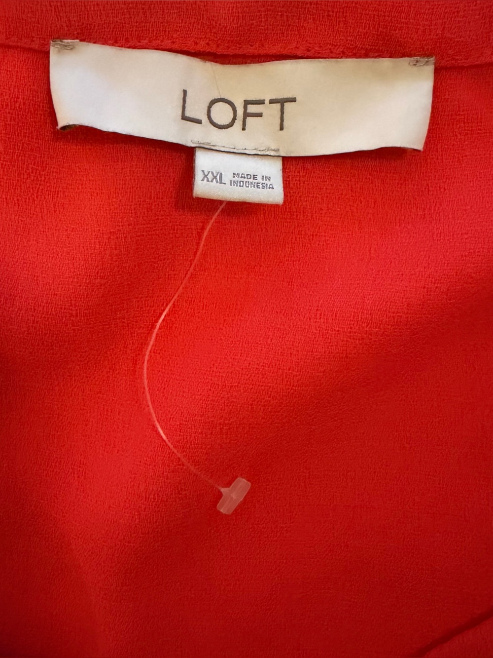 LOFT Bright Red Ruffle Hem Camisole - Picture 7 of 8